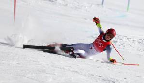 Schon im Riesenslalom schied Shiffrin früh aus.