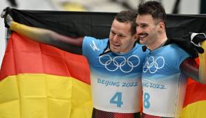 Doppelsieg des Tages: CHRISTOPHER GROTHEER und AXEL JUNGK: "Skeletoni, du bist ein Teufelskerl!", um es mit Herbert Zimmermann zu sagen. Die erste Medaille überhaupt für Team D im Skeleton - und dann gleich Gold und Silber. Wahnsinn!