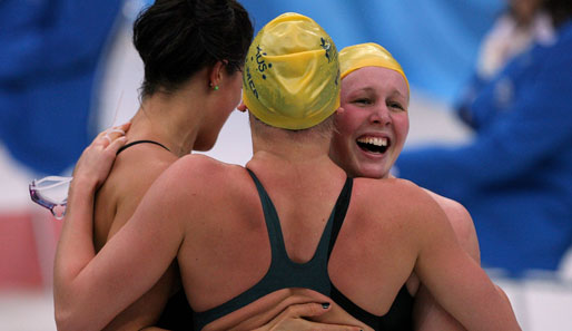 Olympia, Peking, Schwimmen, Australien, Staffel, 4 x 200 Meter, China, Weltrekord, Goldmedaille
