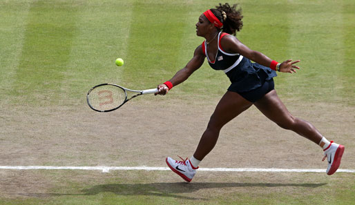 Serena Willimas kämpft im Finale gegen Maria Scharapowa um den Olympia-Sieg
