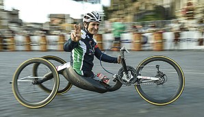 Alex Zanardi geht bei den Paralympics mit dem Handbike an den Start