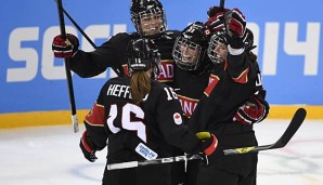 Die Eishockey-Frauen aus Kanada zählen zum engen Favoritenkreis