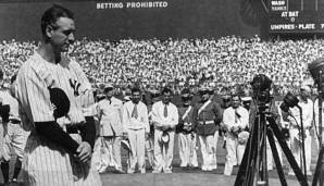 Lou Gehrig hatte am 4. Juli 1939 seinen letzten öffentlichen Auftritt und gab eine denkwürdige Rede.