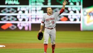 Joey Votto wollte unbedingt ein "Votto for President"-T-Shirt von einem Fan im Publikum haben.