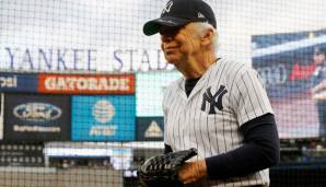 Ralph Lauren durfte den ersten Pitch vorm Spiel der Yankees gegen die Red Sox werfen.