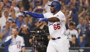 Yasiel Puig spielt 2019 für die Cincinnati Reds.