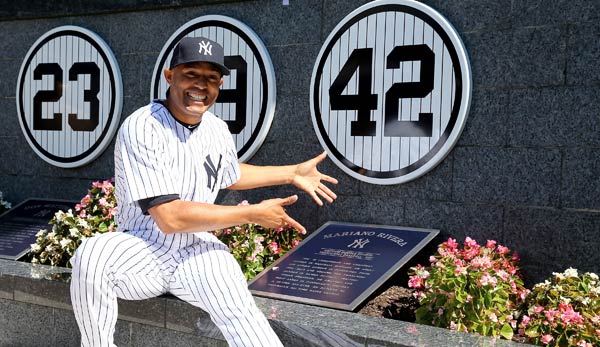 Mariano Riveras Nummer 42 wurde von den New York Yankees "retired".