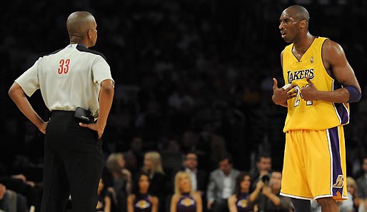 Lakers-Superstar Kobe Bryant ist häufig in Diskussionen mit den Refs verstrickt