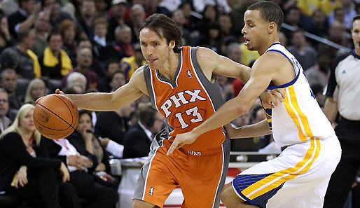 Der erfahrene Steve Nash gewann das Point-Guard-Duell gegen Jungstar Stephen Curry