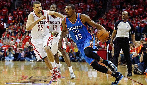 Kevin Durant war von 2010 bis 2012 dreimal in Folge Scoring Champion der NBA