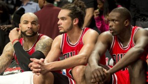 Spielen Boozer, Noah und Deng (v.l.n.r) auch kommende Saison noch gemeinsam bei den Bulls?