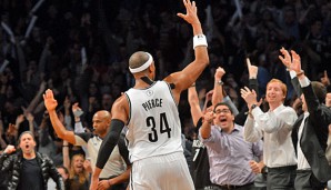 Nets-Forward Paul Pierce versenkte in der Schlussphase einen wichtigen Dreier