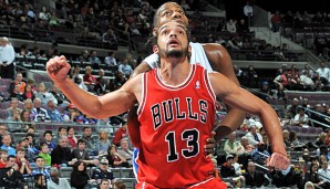 Bulls-Center Joakim Noah legte gegen die Detroit Pistons erneut ein Triple Double auf