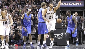 Tim Duncan und die Spurs wurden in Spiel sieben gegen die Mavericks ihrer Favoritenrolle gerecht