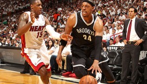 Paul Pierce (r.) und die Nets mussten sich den Miami Heat geschlagen geben