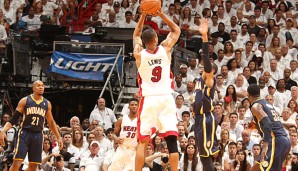 Rashard Lewis (M.) will mit den Miami Heat seinen zweiten NBA-Titel perfekt machen