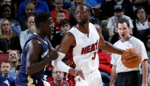 Dwyane Wade (r.) erzielte gegen die Pelicans 6 Punkte in 21 Minuten