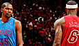 Kevin Durant und LeBron James spielten bislang 18 Mal in der NBA gegeneinander