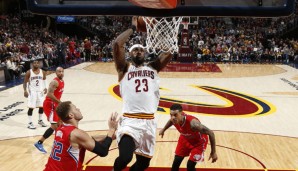 LeBron James sorgte gegen die Clippers für einige starke Slam Dunks