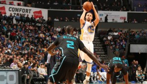 Stephen Curry legte gegen die Hornets bereits sein sechstes 40-Punkte-Spiel der Saison auf