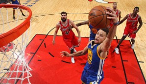 Steph Curry zeigte gegen die Chicago Bulls nicht nur Dreier