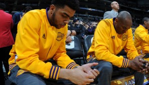 D'Angelo Russell (l.) soll nach einer Saison in der "Lehre" bei Kobe zum neuen Star heranreifen