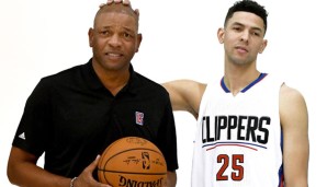 Doc Rivers beim Media Day mit Sohnemann Austin