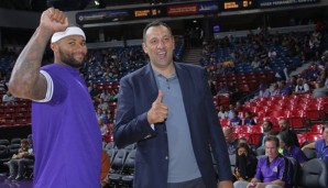 DeMarcus Cousins (l.) steht bei den Kings und Vlade Divac noch bis 2018 unter Vertrag