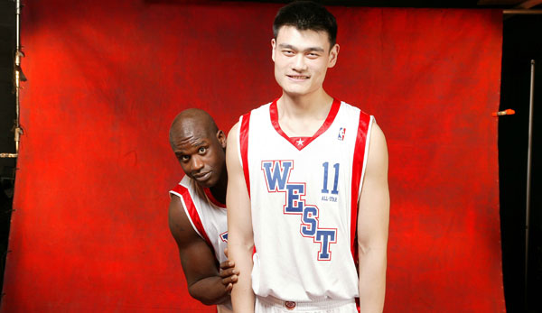 Hinter Yao Ming konnte sich selbst Shaquille O'Neal beizeiten verstecken