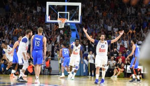 Sergio Llull (r.) traf den Buzzer-Beater, der das Spiel in die Overtime schickte