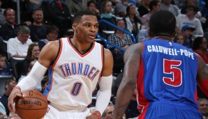 Russell Westbrook legte gegen die Pistons sein 44. Triple-Double der Karriere auf