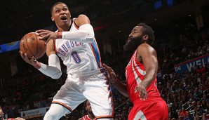 Russell Westbrook legte sein siebtes Triple Double in Folge auf