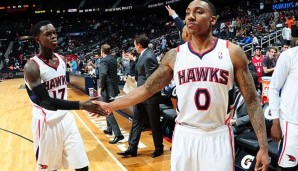 Jeff Teague (r.) war drei Jahre lang Mentor und "Rivale" von Dennis Schröder