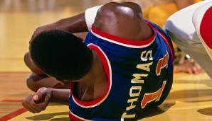 Ein großes Kämpferherz bewies Isiah Thomas (Detroit Pistons) in Spiel 6 der Finals 1988, als er gegen die Lakers umknickte und liegen blieb. Doch er machte dennoch irgendwie weiter und legte 25 seiner 43 Punkte im dritten Viertel auf (NBA-Rekord)