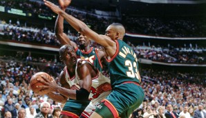 Chicago Bulls, 1996 (Bilanz: 15-3) Die Seattle SuperSonics bereiteten Jordan in seinem ersten Comeback-Jahr etwas Probleme, doch letztlich mussten auch sie sich beugen. Eindrucksvoll: sieben Siege in Serie gegen Teams mit mehr als 60 Regular Season Wins