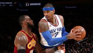 Carmelo Anthony könnte bald mit LeBron James für die Cleveland Cavaliers auflaufen
