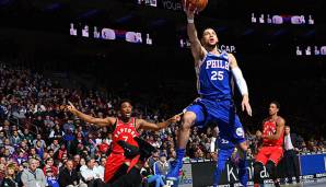 Ben Simmons führte die Philadelphia 76ers zum Sieg gegen die Toronto Raptors.