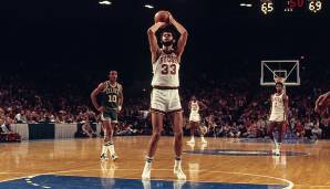 Platz 12: KAREEM ABDUL-JABBAR (1969-1989) - 6.712 (72,1 Prozent) für die Bucks und Lakers.