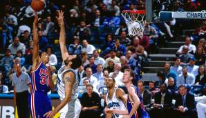 Platz 10: Vlade Divac blockte für die Charlotte Hornets am 12. Februar 1997 12 Würfe gegen die New Jersey Nets.