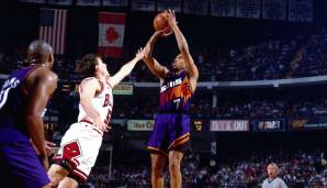 Platz 5: Kevin Johnson (13.6.1993, Game 3, NBA Finals): 62 Minuten beim 129:121-Sieg der Suns über die Bulls nach 3OT (25 Punkte, 9 Assists).