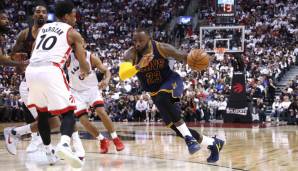 Platz 3: LeBron James (Cleveland Cavaliers) - 2017er Conference Semifinals gegen die Toronto Raptors: 36 Punkte pro Spiel