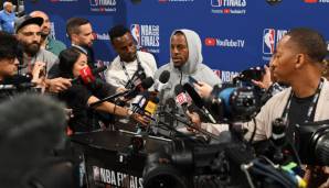 Warriors-Forward Andre Iguodala beim Media Day vor Spiel 5 der NBA Finals.