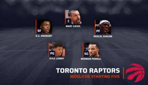 So könnte die Starting Five der Toronto Raptors aussehen.