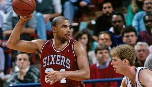 Platz 11: Charles Barkley (von 1985 bis 2000 im Trikot der Sixers, Suns und Rockets) - 4215 Assists in 1073 Spielen.