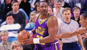 Platz 6: Karl Malone (von 1986 bis 2004 im Trikot der Jazz und Lakers) - 5248 Assists in 1476 Spielen.