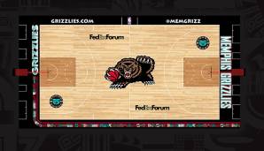 Neben den Trikots werden die Grizzlies 2019/20 auch mit einem veränderten Court-Design in einigen Heimspielen die eigene Geschichte würdigen - inklusive Grizzly-Bär mit Riesen-Klauen in der Mitte des Feldes.