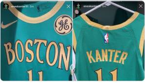 Enes Kanter veröffentlichte in seiner Instagram-Story folgendes Bild, das mit einer komischen Farbkombination und einem Schriftzug aus dem gälischen Alphabet aufwartet. Das neue City-Edition-Jersey der Celtics?