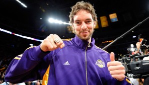 PLATZ 13: Pau Gasol (Memphis Grizzlies, Los Angeles Lakers, Chicago Bulls, San Antonio Spurs, Milwaukee Bucks) - 93,35 prozentige Wahrscheinlichkeit, in die Hall of Fame zu kommen.