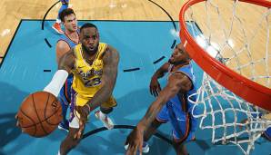 LeBron James und die Lakers setzen ihre Siegesserie in Oklahoma City fort.