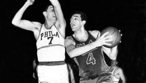 Platz 14: Dolph Schayes (Syracuse Nationals) - 28 Punkte (9/29 FG) in 20 Minuten am 8. Februar 1961 gegen die Boston Celtics.